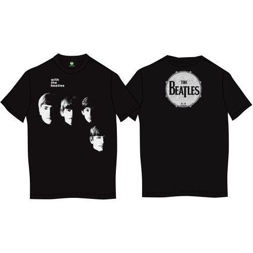Cover for The Beatles · The Beatles Unisex T-Shirt: Vintage With The Beatles (Back Print) (T-shirt) [size S] [Black - Unisex edition]