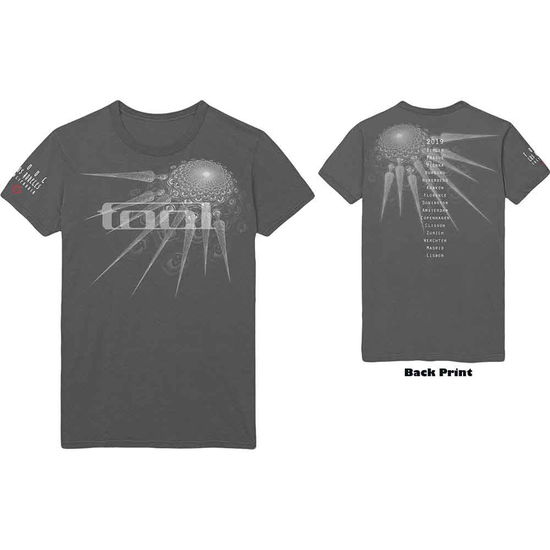 Cover for Tool · Tool Unisex T-Shirt: Spectre Spike (Charcoal Grey) (Back Print) (T-shirt) [size XL] [Grey - Unisex edition] (2019)