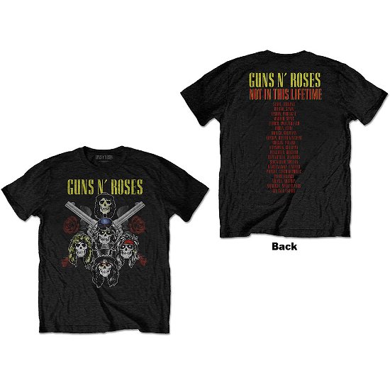 Cover for Guns N Roses · Guns N' Roses Unisex T-Shirt: Pistols &amp; Roses (Back Print) (T-shirt) [size S] [Black - Unisex edition]
