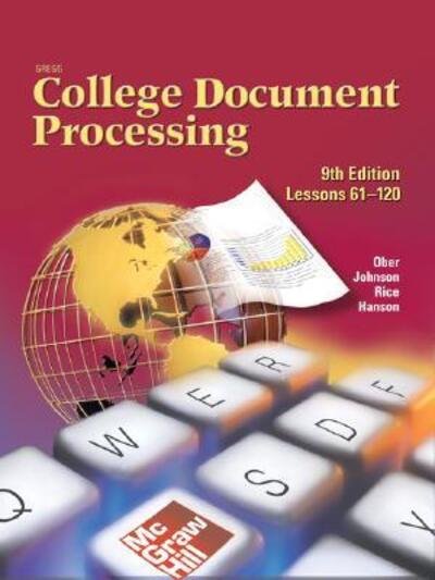 Cover for Ober · Gregg College Keyboarding and Document Processing (Gdp), Kit 2 for Word 2003 (Lessons 61-120) (Gebundenes Buch) [9 Rev edition] (2004)