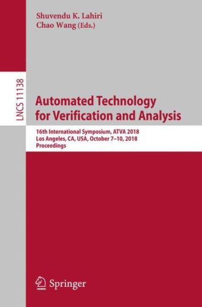 Cover for Automated Technology for Verification and Analysis (Book) [1st ed. 2018 edition] (2018)