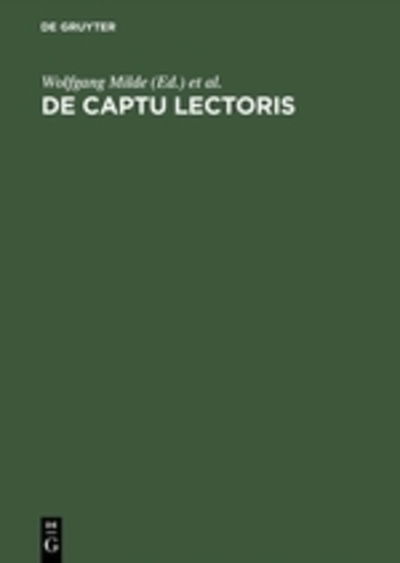 Cover for W Milde · De captu lectoris (Book) (1988)