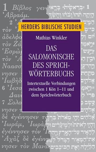 Cover for Winkler · Das Salomonische des Sprichwört (Buch) (2017)