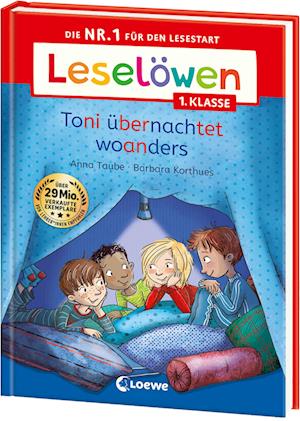 Cover for Anna Taube · Leselöwen 1. Klasse - Toni übernachtet woanders (Book) (2025)