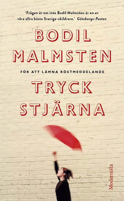 Cover for Bodil Malmsten · För att lämna röstmeddelande : tryck stjärna (Paperback Book) (2016)