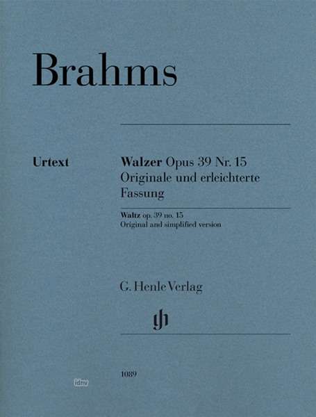 Cover for Brahms · Brahms:walzer Op. 39 Nr. 15, Klavier Zu (Book)