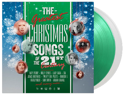 Cover for Greatest Christmas Songs of the 21st Century (Ltd. Green &amp; White Vinyl) (LP) [Limited Numbered edition] (2022)