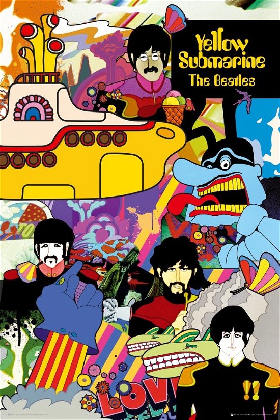 Cover for Großes Poster · THE BEATLES - Poster Yellow Submarine (91.5x61) (Legetøj) (2019)