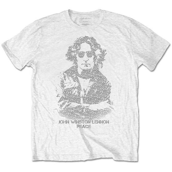 John Lennon Unisex T-Shirt: Peace - John Lennon - Koopwaar -  - 5056368678899 - 