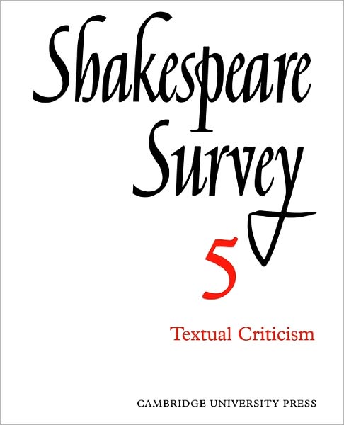 Shakespeare Survey - Shakespeare Survey - Allardyce Nicoll - Books - Cambridge University Press - 9780521523899 - November 28, 2002