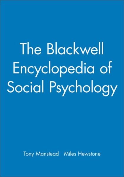 Cover for ASR Manstead · The Blackwell Encyclopedia of Social Psychology (Pocketbok) (1996)