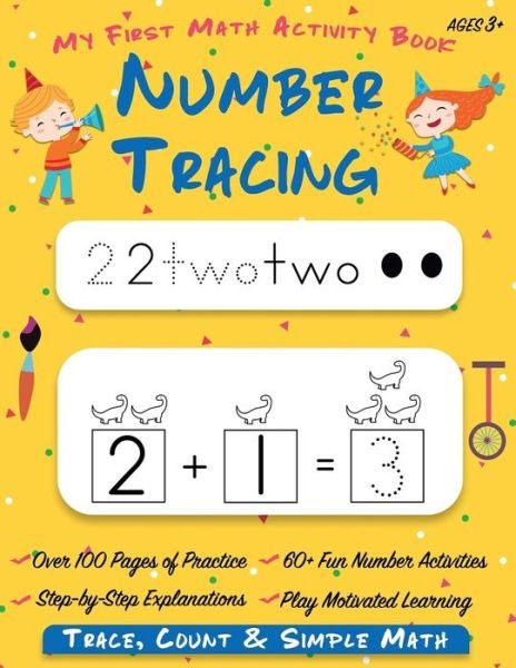 Cover for Happy Kid Press · Number Tracing | My First Math Activity Book : Learn to Trace, Count, Add and Subtract Numbers 1-20 | Preschool and Kindergarten Workbook | Learning to ... Tracing Paper) (Taschenbuch) (2019)