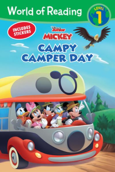 Cover for Disney Books · World of Reading: Mickey Mouse Mixed-Up Adventures Campy Camper Day (Level 1 Reader) (Paperback Book) (2020)