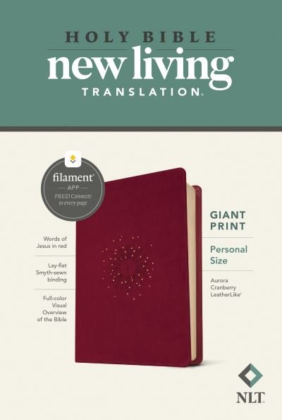 Cover for Tyndale · NLT Personal Size Giant Print Bible, Filament Enabled Edition (Red Letter, LeatherLike, Aurora Cranberry) (Bog) (2021)