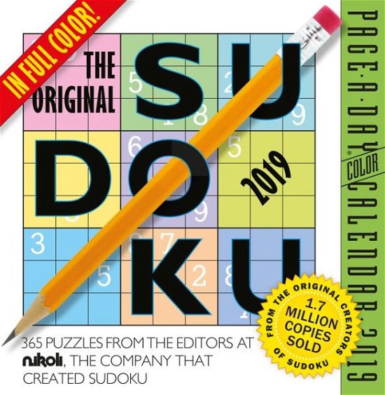 Cover for Workman Publishing · 2019 the Original Sudoku Colour Page-A-Day Calendar (Kalender) (2018)
