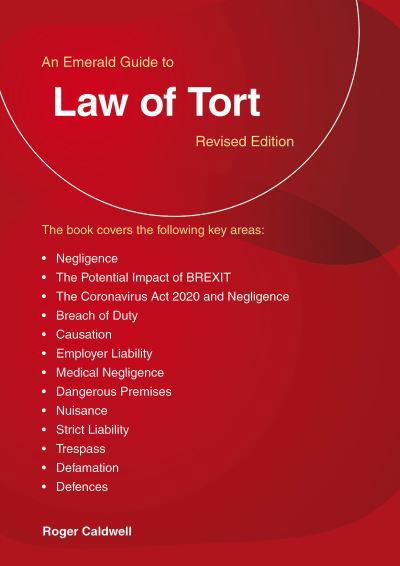 Cover for Roger Caldwell · A Guide to the Law of Tort: Emerald Guides (Taschenbuch) (2022)