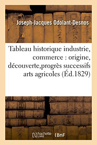 Tableau Historique Industrie, Commerce: Origine, Découverte, Progrès Successifs Des Arts Agricoles - Odolant-desnos-j-j - Bøger - HACHETTE LIVRE-BNF - 9782013440899 - 1. september 2014