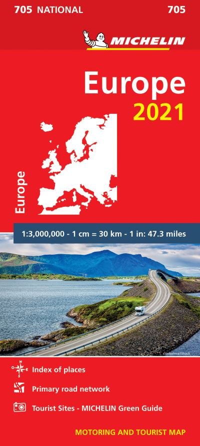 Cover for Michelin · Europe 2021 - Michelin National Map 705: Maps (Map) (2021)