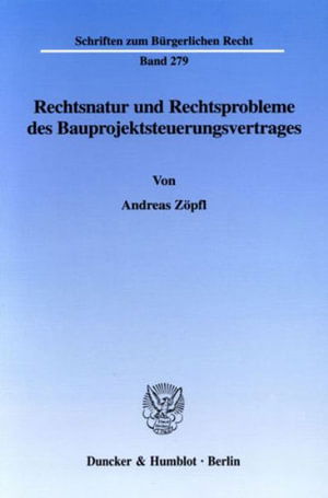 Cover for Zöpfl · Rechtsnatur und Rechtsprobleme de (Buch) (2003)