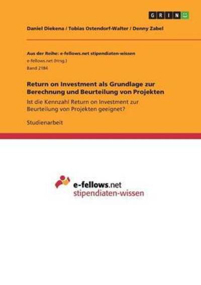 Cover for Diekena · Return on Investment als Grundl (Book) (2016)