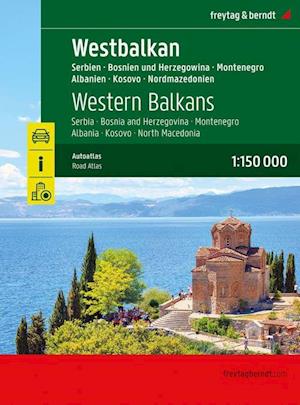 Cover for Freytag &amp; Berndt · Western Balkans Road Atlas: Serbia, Bosnia &amp; Herzegovina, Montenegro, Albania, North Macedonia (Spiral Book) (2025)