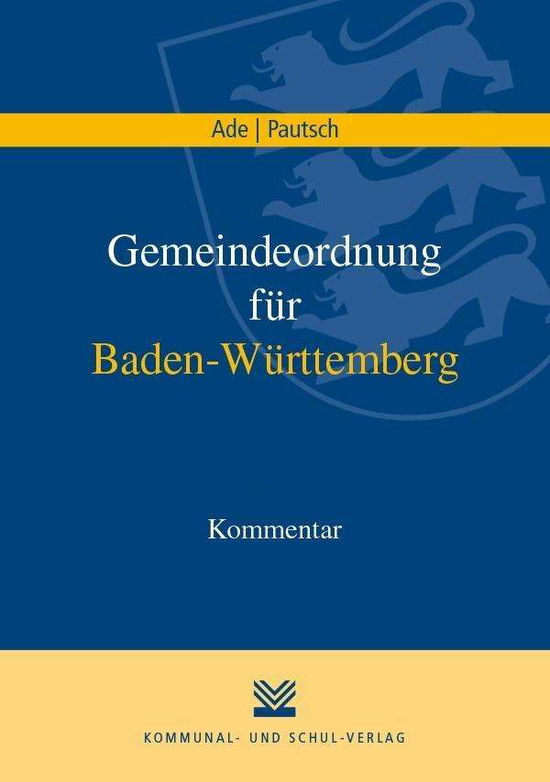 Cover for Ade · Gemeindeordnung für Baden-Württembe (Book)