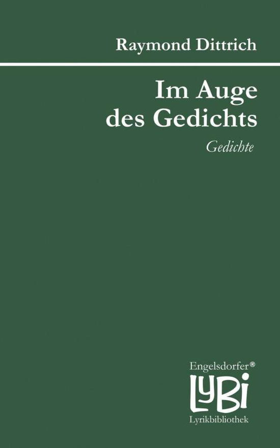 Cover for Dittrich · Im Auge des Gedichts (Book)