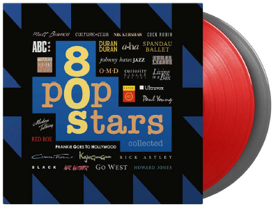 Cover for 80s Pop Stars Collected (LP) [Limited Red &amp; Silver Vinyl edition] (2024)