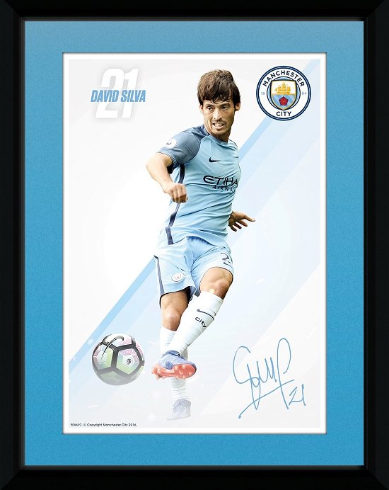 Manchester City: Silva 16/17 (Stampa In Cornice 15x20 Cm) - Manchester City - Merchandise - Gb Eye - 5028486370900 - 