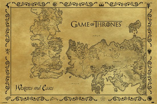 Game Of Thrones: Pyramid - Antique Map (Poster Maxi 61X91,5 Cm) - Game of Thrones - Merchandise - Pyramid Posters - 5050574333900 - February 7, 2019