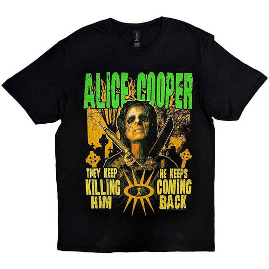 Alice Cooper Unisex T-Shirt: Graveyard - Alice Cooper - Fanituote - Global - Apparel - 5055295343900 - 