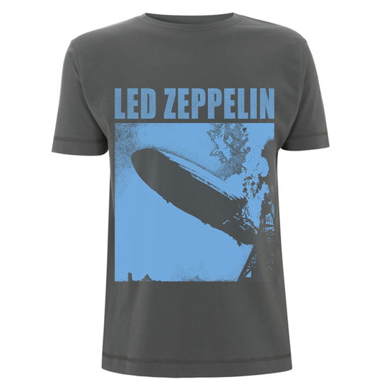 Cover for Led Zeppelin · Lz1 Blue Cover (T-shirt) [size S] [Grey edition] (2019)