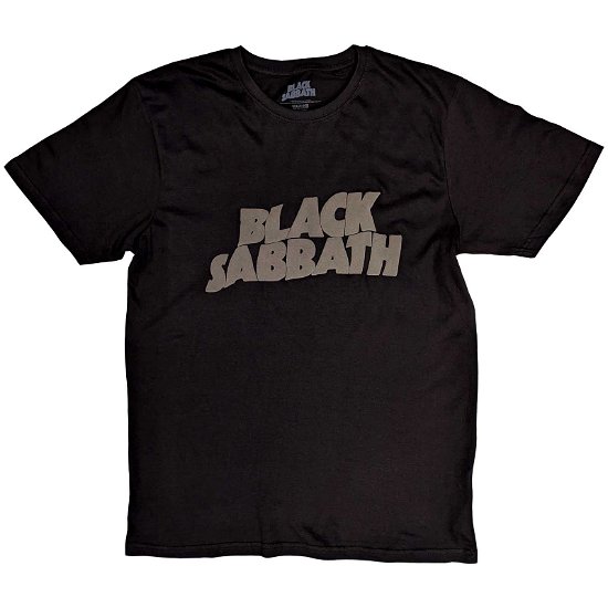 Black Sabbath Unisex Hi-Build T-Shirt: Wavy Logo - Black Sabbath - Koopwaar -  - 5056561074900 - 