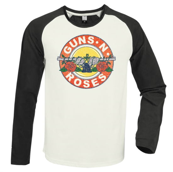 Guns N Roses Vintage Bullet White / Charcoal Medium Baseball Jersey - Guns N Roses - Produtos - AMPLIFIED - 5056770005900 - 21 de outubro de 2024