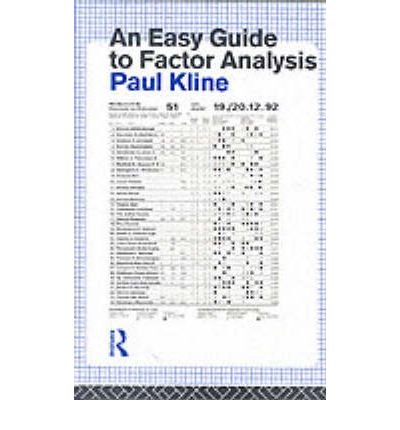 An Easy Guide to Factor Analysis - Paul Kline - Books - Taylor & Francis Ltd - 9780415094900 - November 11, 1993
