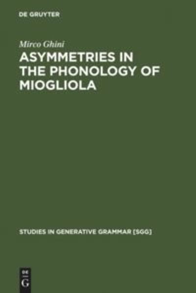 Cover for M. Ghini · Asymmetries in the Phonology (Book) (2001)