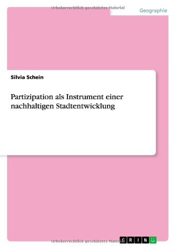 Cover for Schein · Partizipation als Instrument ein (Paperback Book) [German edition] (2011)