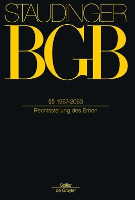 Cover for Staudinger · Bgb.§§ 1967-2063 (Book) (2016)