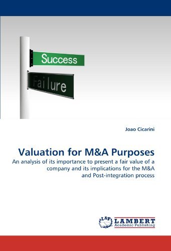 Cover for Joao Cicarini · Valuation for M&amp;a Purposes: an Analysis of Its Importance to Present a Fair Value of a Company and Its Implications for the M&amp;a and Post-integration Process (Paperback Bog) (2011)