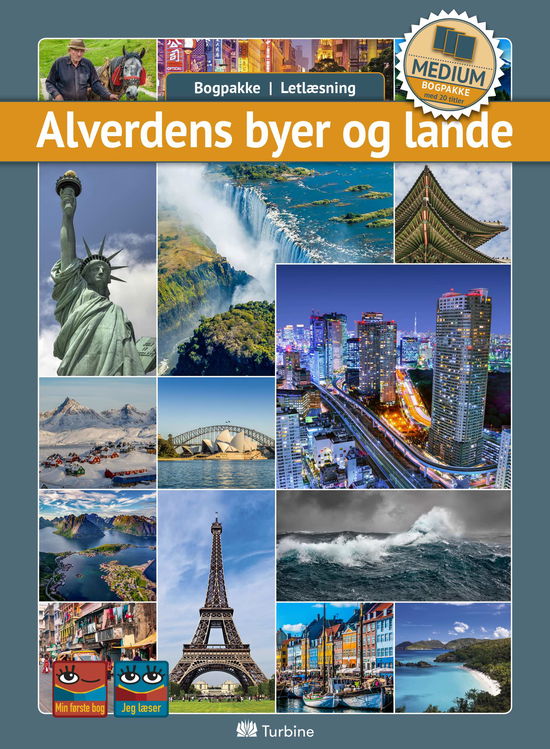 Cover for Bogpakke, letlæsning, fakta · Bogpakke: Alverdens byer og lande (MEDIUM 20 bøger) (Büchersatz) [1. Ausgabe] (2019)