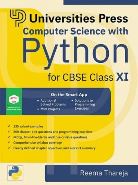 Cover for Reema Thareja · Computer Science with Python for CBSE Class XI - CBSE Higher Secondary (Pocketbok) (2024)