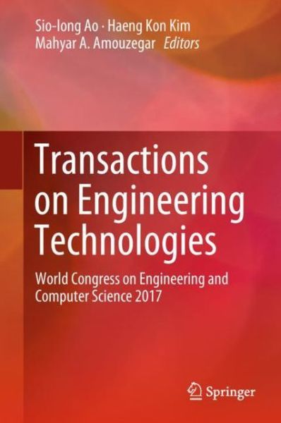 Cover for Transactions on Engineering Technologies (Book) [1st ed. 2019 edition] (2018)