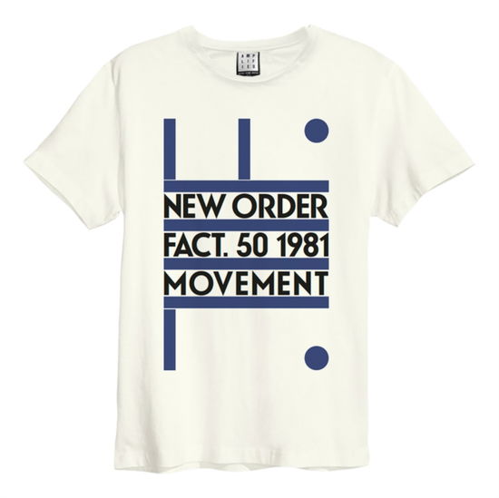 New Order - Movement Amplified Small Vintage White T Shirt - New Order - Merchandise - AMPLIFIED - 5054488682901 - 