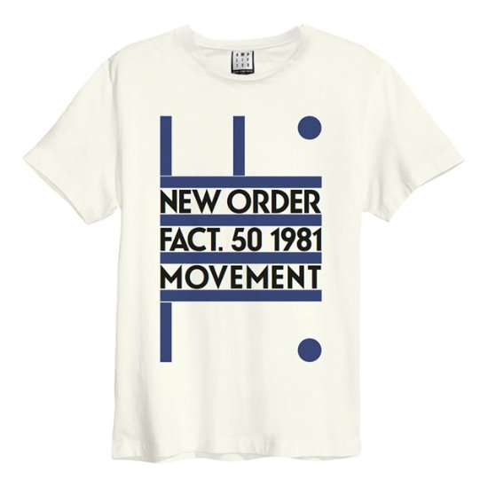 Cover for New Order · New Order - Movement Amplified Small Vintage White T Shirt (T-shirt)