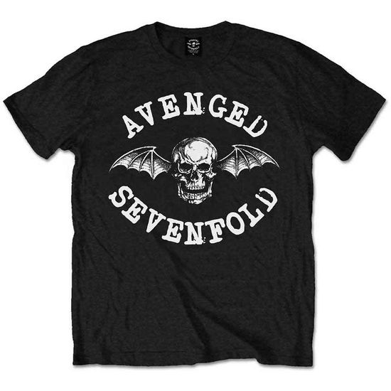 Avenged Sevenfold Unisex T-Shirt: Classic Death Bat (Black) - Avenged Sevenfold - Produtos - Rockoff - 5055295375901 - 25 de março de 2014