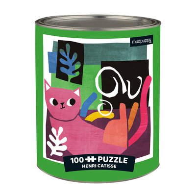 Cover for Angie Rozelaar Mudpuppy · Henri Catisse Artsy Cats 100 Piece Puzzle Tin (SPILL) (2020)