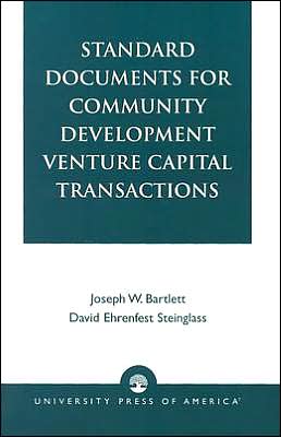 Cover for Joseph W. Bartlett · Standard Documents for Community Development Venture Capital Transactions (Paperback Book) (2001)