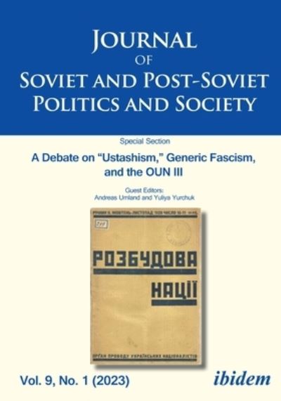 Journal of Soviet and Post-Soviet Politics and Society - Julie Fedor - Libros - ibidem-Verlag - 9783838217901 - 12 de marzo de 2024