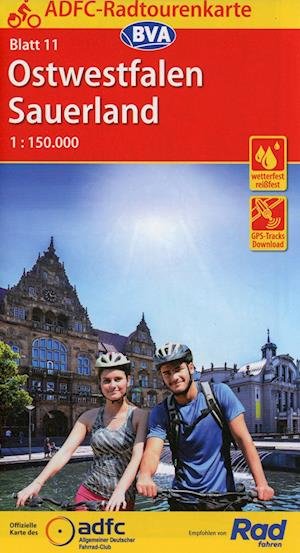 Cover for BVA Bielefelder Verlag · ADFC-Radtourenkarte 11 Ostwestfalen Sauerland 1:150.000, reiß- und wetterfest, GPS-Tracks Download (Landkarten) (2022)