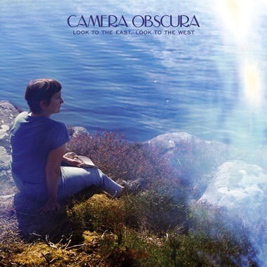 Cover for Camera Obscura · Look to the East, Look to the West (Ltd Baby Blue &amp; White Galaxy Vinyl) (LP) (2024)